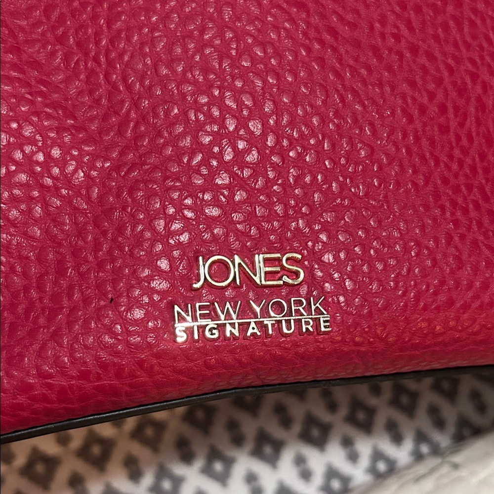 Jones New York Pink and Tan Satchel - Picture 2 of 6